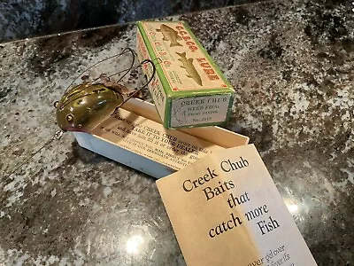 Vintage Creek Chub 2819 Wee Dee Frog Fishing Lure Antique Tackle Box Bait Bass  • $67