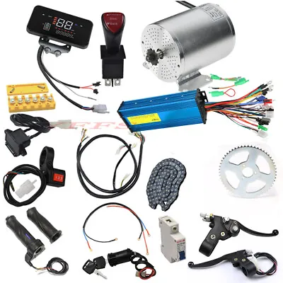 72V 3000W Electric Brushless Motor+Kit For 3 Or 4 Wheeler Tricycle Go Cart Ebike • $13.99