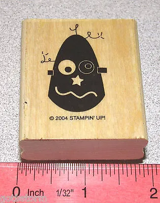 Monster Face Rubber Stamp Wire Hair Crazy Eyes Halloween Single Stampin Up Heads • $6.49