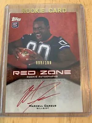 2011 Topps Red Zone Rookie Auto /100 Marcell Dareus #RZRA-MD Rookie Auto RC • $20