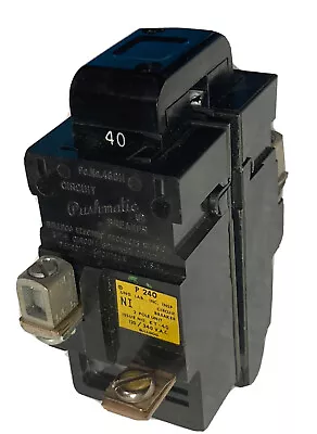 $24.24 • Buy Bulldog P240, 40 Amp, 120-240 Volt, 2 Pole Pushmatic Circuit Breaker-