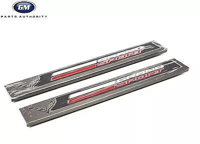 2017-2019 Chevrolet Corvette Grand Sport Door Sill Plates 23279545 Aluminum OEM • $199.74