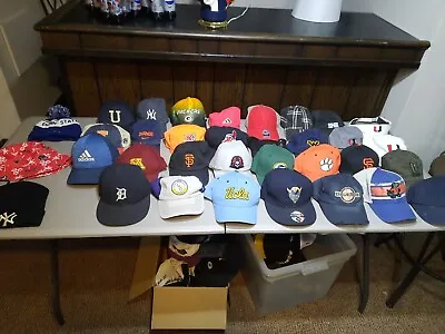 Lot Of 34 Hats Sports Snapback MLB  NCAA Disney And More • $44.20