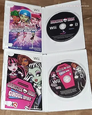 Wii Monster High Game Lot Ghoul Spirit_Skultimate Roller Maze Girl KID Show TV • $14.95