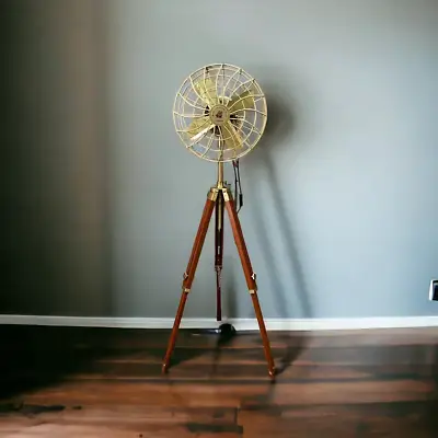 Floor Fan Vintage Electric Floor Fan With Tripod Adjustable Tripod Home/Office • $261.71