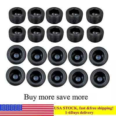 1/2  NPT Pipe Plugs Ftiing Ends Allen Socket PIPE PRESSURE PLUG USA!(1~20pieces) • $15.04