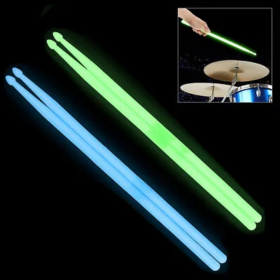 Drumsticks 5A Nylon For Drum Night Luminous Drum Sticks Pair Glow In The Dark • $14.77