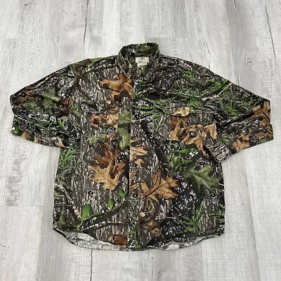 Mossy Oak Shirt Mens L Break Up Camo Stealth Weave Hunting Camping Outdoors Up • $19.99