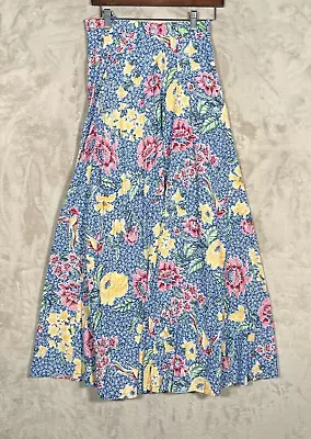 Liberty House Hawaii Wrap Skirt Floral Maxi • £38.61