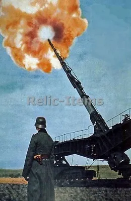 WW2 Picture Photo German Big Railway Gun Attack Destroy Firing Anzio Annie 3145 • $5.90