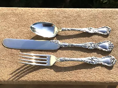 Floral Pattern Silverplate Youth Set 1903 3 Piece Set • $25