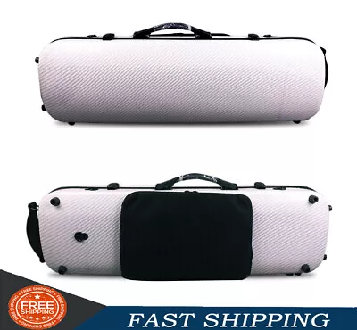 Hard Violin Case 4/4 Light Mixed Carbon Fiber Case Back Straps Music Sheet Bag • $130.12