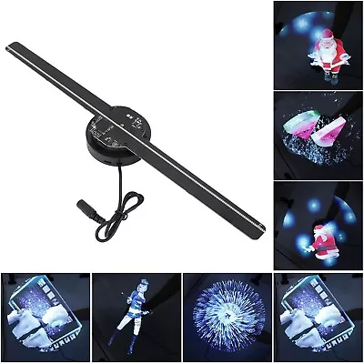 3D Hologram Fan WiFi Remote App Hologram Projector 2 Blade LED Projection Fan UK • £39.99