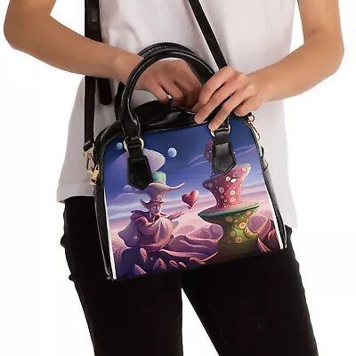 £30 • Buy Alice In Wonderland Print On Demand Shoulder Handbag Blue Can Be Customised 