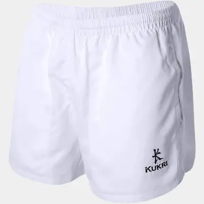 Kukri Rugby Shorts Men's Poly Twill Rugby Shorts With Pockets - White - New • £6.99