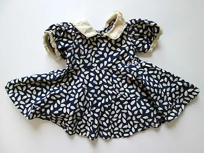 Vintage 18  Handmade VTG 70s Blue Party Dress Print Lace American Girl Outfit • $24.99