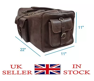 £79.99 • Buy Mens Genuine Leather Duffel Travel Bag Luggage Weekender Sport Overnight Duffel