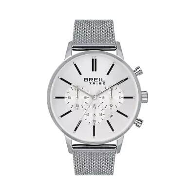 £106.86 • Buy BREIL TRIBE MEN'S WATCH AVERY Steel Chronograph Silver Jersey Milan EW0508