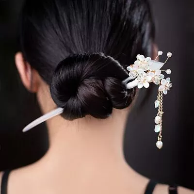 Clip Hanfu Chinese Style Hair Fork Hairpin Tassel Hair Stick Hair Accessories • £4.04
