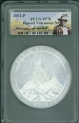 2012-P HAWAII VOLCANOES NP ATB 5 OZ. SILVER PCGS SP70 Theodore Roosevelt • $1675