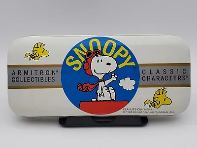 Vintage Armitron Collectibles Empty SNOOPY Flying Ace Watch Tin Box • $22.27