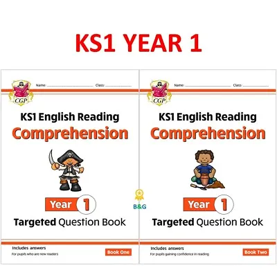 KS1 Year 1 English Targeted Question Reading Comprehension Books With Answer Cgp • £9.99