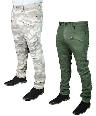 Ecko Men's Regular Fit Camo Jeans Straight Leg 100% Cotton Summer Trouser Casual • £14.99