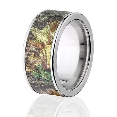 Camo Rings Mens Camo Wedding Bands Licensed Mossy Oak New Break Up Rings • $149.32