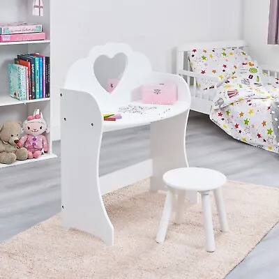 Kids Dressing Table And Stool - White Dressing Table And Chair • £53.99