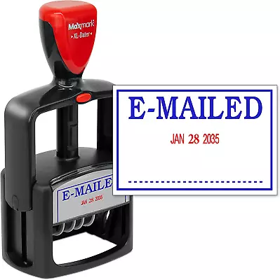 Maxmark Heavy Duty Style 3 Date Stamp With E-MAILED Self Inking Stamp - 2 Color  • $44.99