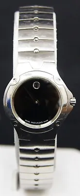 Ladies MOVADO Sports Edition 84 A1 1831 Black Dial 25mm Stainless Quartz Watch  • $95