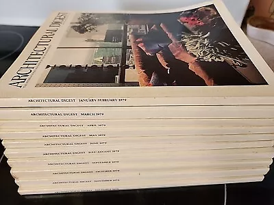 Complete Year 1979 Architectural Digest All 10 Issues • $29.99