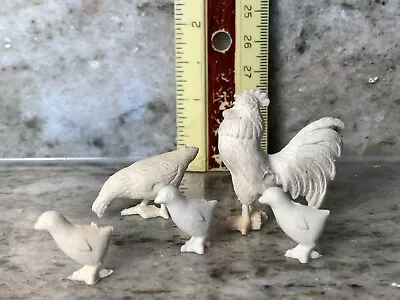 Vintage Marx? Farm Play Set Animals Rooster Hen 3 Chicks Set C • $7.99