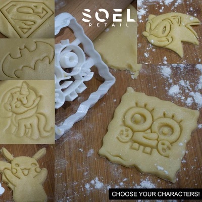 £2.63 • Buy CHOOSE MOVIE CHARACTER Cookie Cutters & Stamps Sandwich Play Clay Dough Shapes