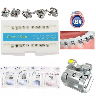 Dental Orthodontic Self-ligating Brackets Roth MBT Copper Niti Arch Wire GAC AO • $17.99