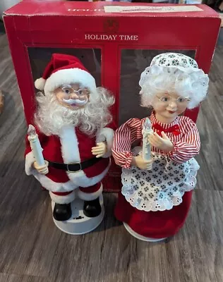 Vintage 1995 Animated Telco Santa & Mrs. Clause Original Motion-ettes Twin Pack • $65