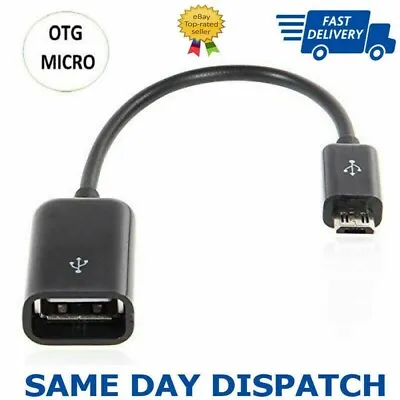 OTG USB On The Go Host HQ Phone/Tablet Adapter Cable USB Female To Micro B Black • £3.60