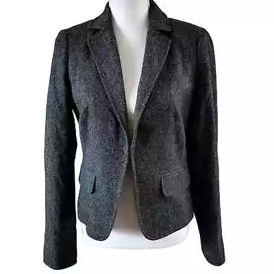 J Crew Size 6 Wool Blazer Grey Gray Herringbone • $34.95