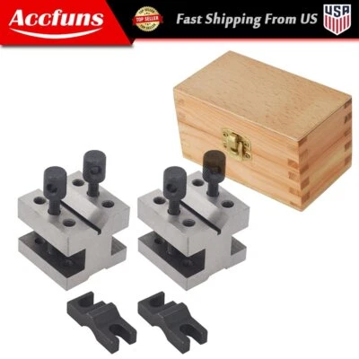 $28.28 • Buy HIGH PRECISION V-BLOCK PAIR W. CLAMPS 1-3/8x1-3/8x1-3/16 
