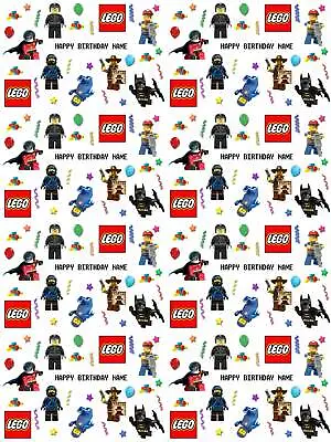 Lego Personalised Birthday Gift Wrapping Paper 3 Designs ADD NAME • £4.19