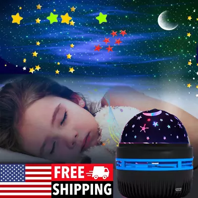 Rotating Starry Sky Projection Night Light Moon Star Lamp For Kids Baby Party US • $9.59