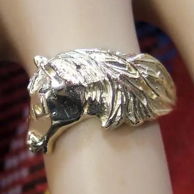 9ct GOLD  New Horses Head Ring • £175.95