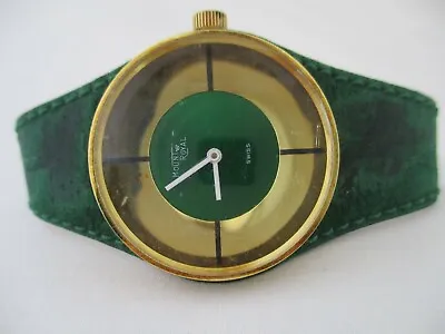 Mount Royal Women's Swiss Made Analog Wind Up Vintage Watch Green Buckle Band • $85