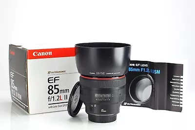 Canon EF 85mm II F1.2 L USM Autofocus Prime Lens Boxed F&R Cap & Hood EOS DSLR's • £699.99