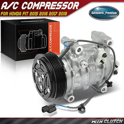 A/C Compressor W/ Clutch For Honda Fit 2015 2016 2017 2018 L4 1.5L 5SE12C Style  • $119.99