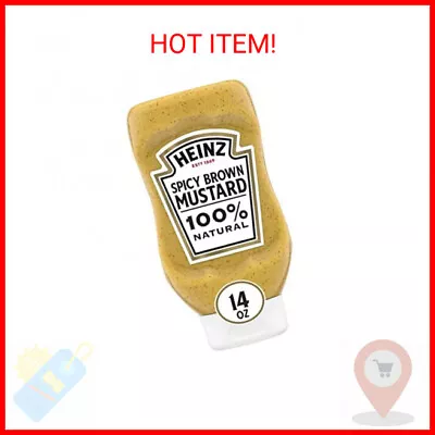 Heinz 100% Natural Spicy Brown Mustard (14 Oz Bottle) • $5.42