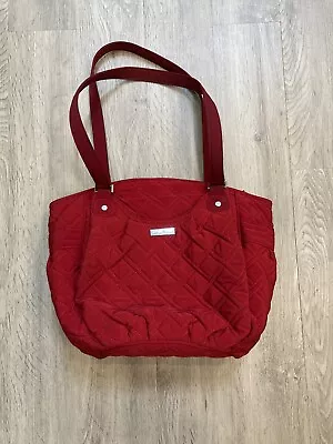 Vera Bradley Glenna Microfiber Handbag Red Pre-owned • $15