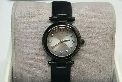 Marc Jacobs MJ1415 Dotty Silver Dial Black Leather Strap Women's Watch • $70