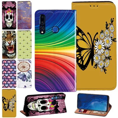 UK Leather Phone Wallet Stand Cover Case - For Huawei P20/P30/P40/Honor/Y/NOVA • £4.99