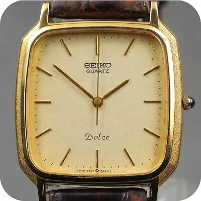 [Near MINT] Vintage!! SEIKO Dolce 9531-5000 Gold Square Men's Quartz From JAPAN • $129.99